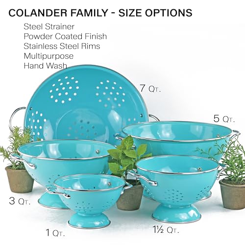 Reston Lloyd, 1 Quart Powder Coated Steel Kitchen Strainer - Product Imagery