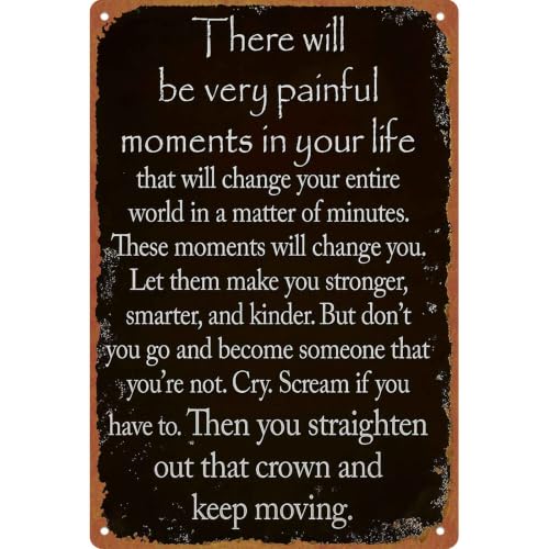 8x12 Inch Aluminum Metal Sign, Inspirational Quote Wall Art, - Product Imagery