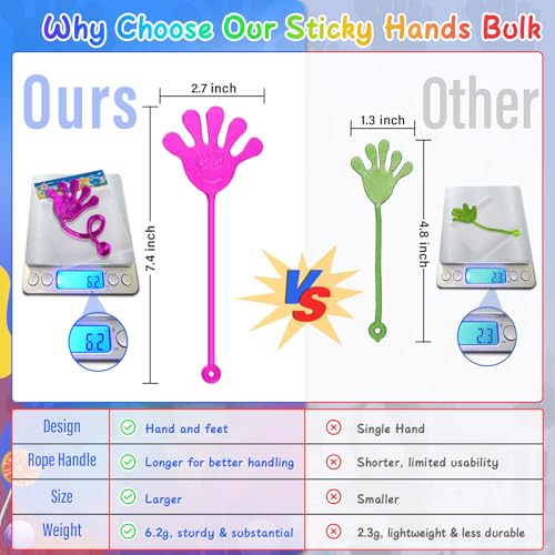 Sticky Hands Bulk 30 PCS Party Favors for Kids 4-8,8-12 Year - Product Imagery