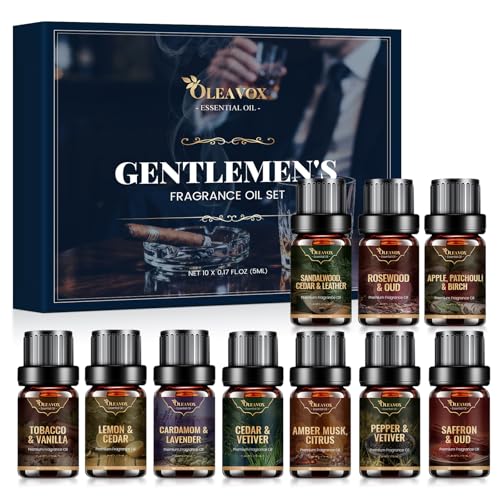 Men Essential Oils Set, Gift for Men, Masculine Diffuser Oil - Product Imagery
