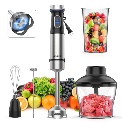 Ganiza Immersion Blender 5 in 1 Hand Blender Max 1000W Heavy - Product Imagery