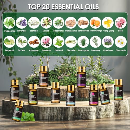 MAYJAM Tea Tree 20 Pcs Pure Essential Oil Gift Set, for - Product Imagery