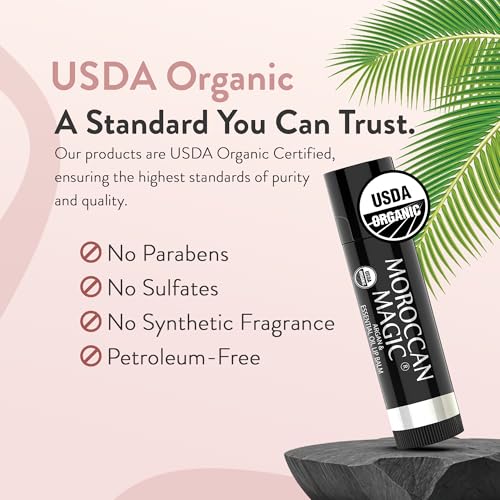 Moroccan Magic Organic Lip Balm 5 Piece Variety Pack Gift Set | - Product Imagery