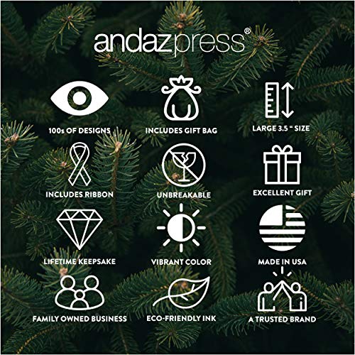 Funny Round Metal Christmas Ornament, I'm Dreaming of a White - Product Imagery