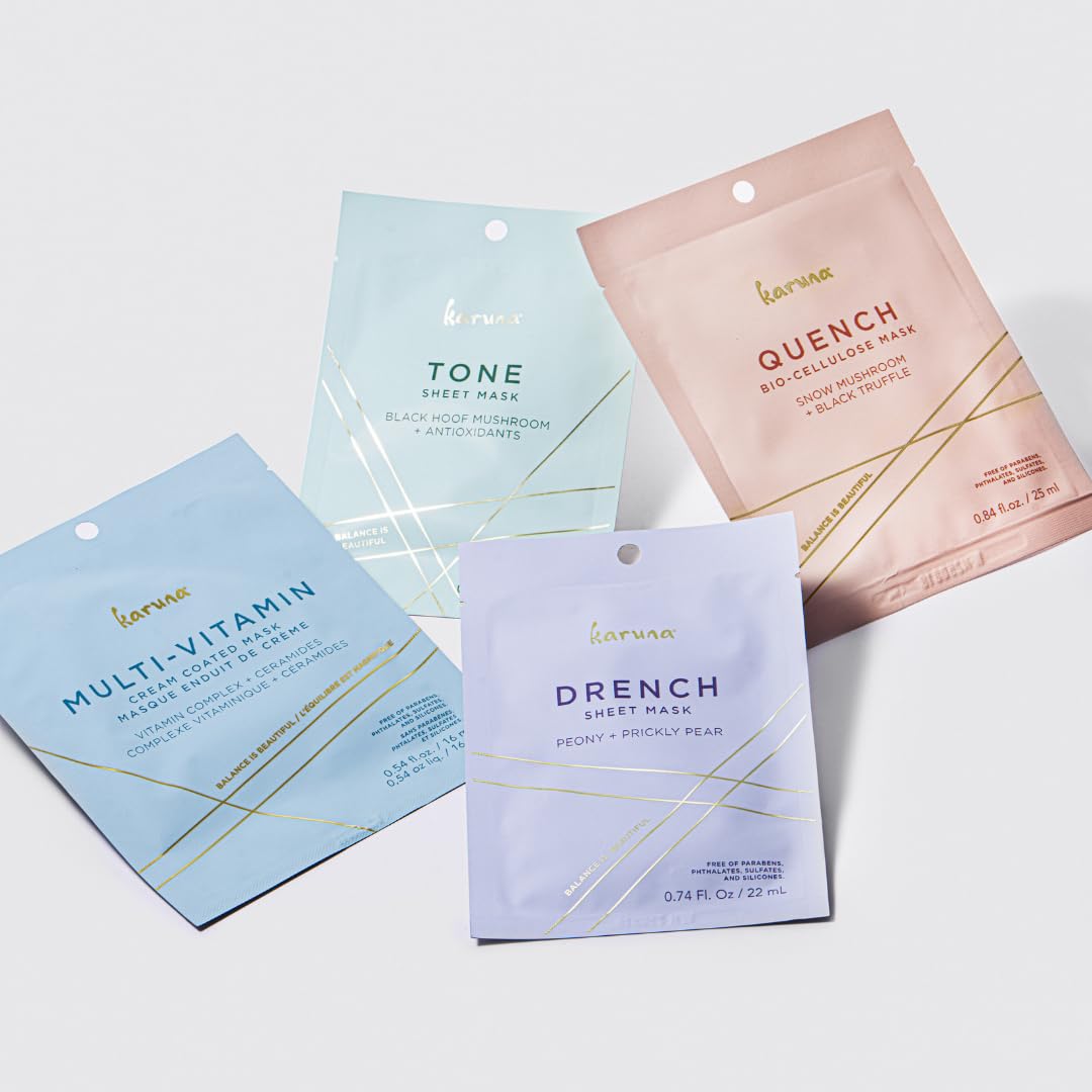 Karuna Sheet Mask Essentials 4 Pack - Karuna Official Product Imagery - 4