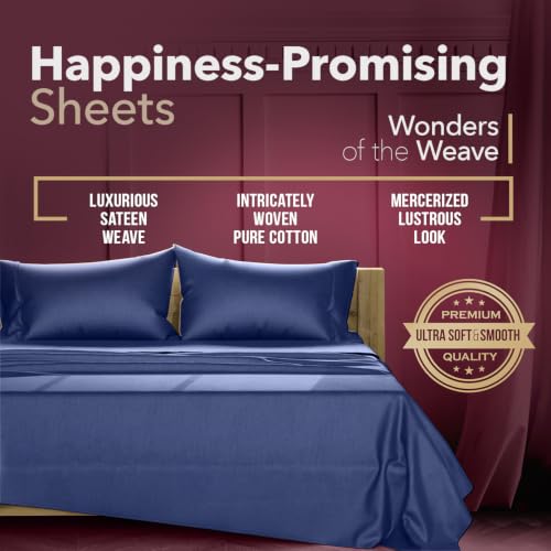 TEXAS LINEN CO. 800 Series Egyptian Cotton Sheets Twin Bed Set, - Product Imagery