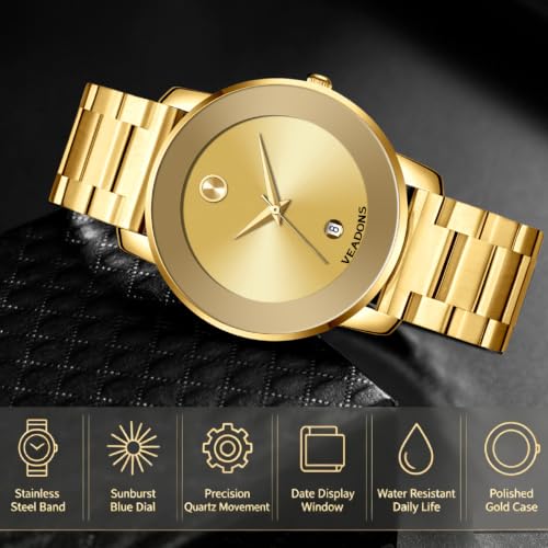 Unisex Watches Business Quartz Watches for Men and Women Round - Product Imagery
