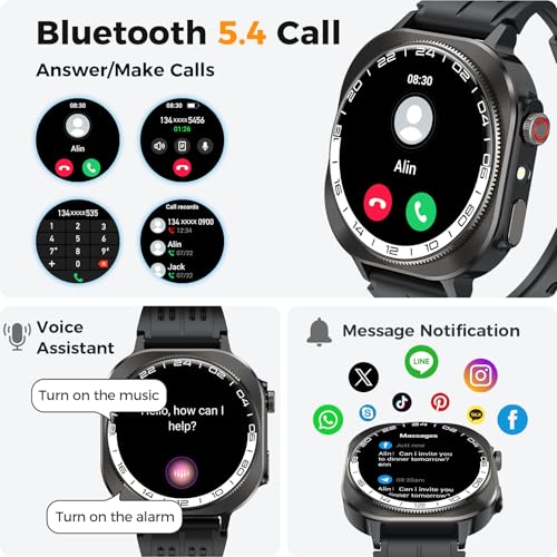 Smart Watch, 2026 AMOLED 1.43" Fitness Smartwatch for Men Women, - Product Imagery