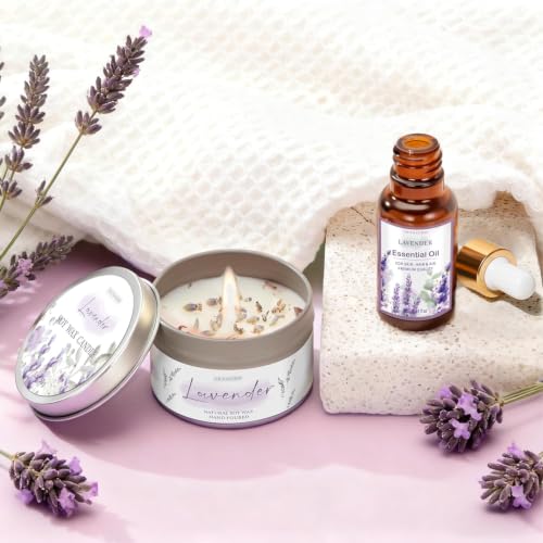Gifts for Women Birthday Gift Baskets, Lavender Relaxing Home - Product Imagery