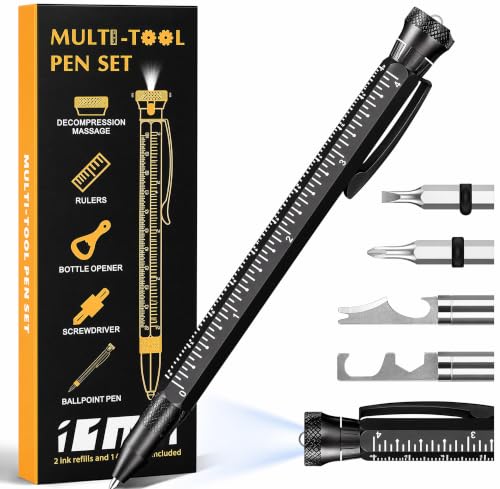 Birthday Gifts for Men, 11 in 1 Multitool Pen EDC Tactical Pen - Product Imagery