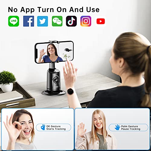 Auto Tracking Phone Holder, Auto Face Tracking Tripod, Portable - Product Imagery
