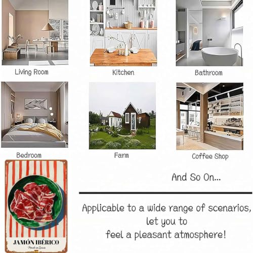Vintage Spanish Jamón Ibérico Food Print - 8x12 Inch Aluminum - Product Imagery