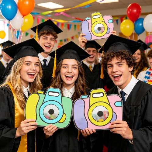 30PCS Cartoon Camera Shape Gift Bags with Handles,Bulk Party - Product Imagery