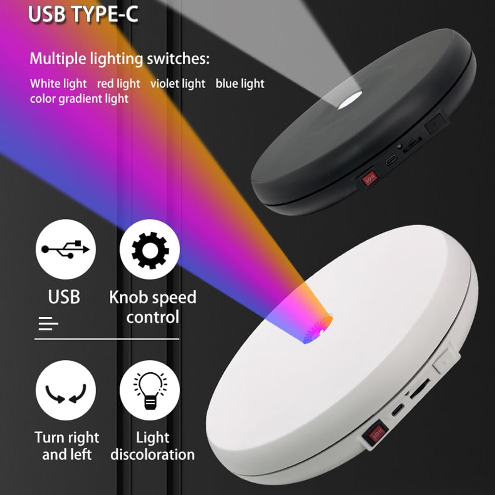 JAYEGT Multicolor LED Light Motorized Rotating Display Stand - JAYEGT Official Imagery - 4