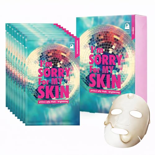 I'M SORRY FOR MY SKIN pH5.5 Jelly Face Mask Skin Care Set, Korean Skin Care Hydrating Masks, Self Care Items Beauty Gifts for Women, Pack of 10 (Before & After the Party Facial Mask) - I'M SORRY FOR MY SKIN Official Product View 1