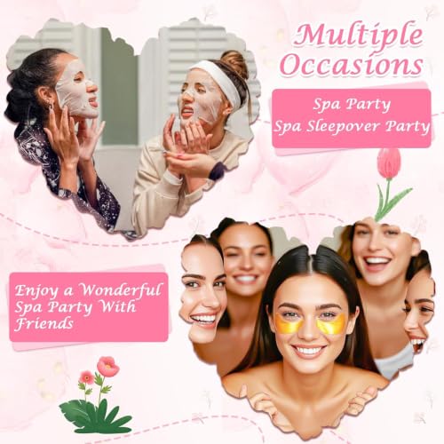 120 PCS Spa Party Supplies for Women, Spa Birthday Sleepover - Product Imagery