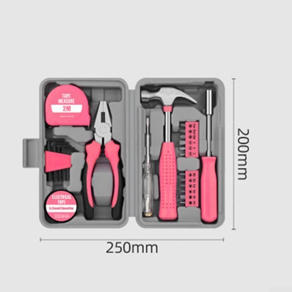 24 Piece Home Tool Set with Hex Wrenches Tape Measure Wire - Premium Selection Official Imagery - 2
