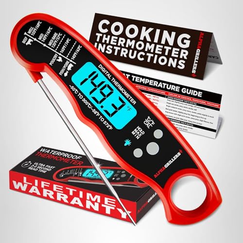 Alpha Grillers Meat Thermometer Digital - Instant Read Food Thermometer for Cooking and Grilling Gift