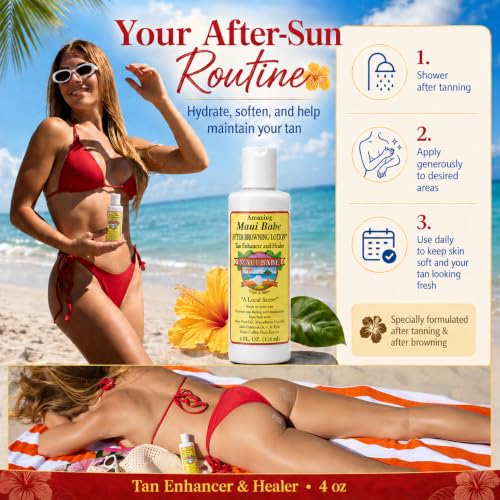Maui Babe After Browning Lotion - Daily Skin Moisturizer and Tan - Product Imagery