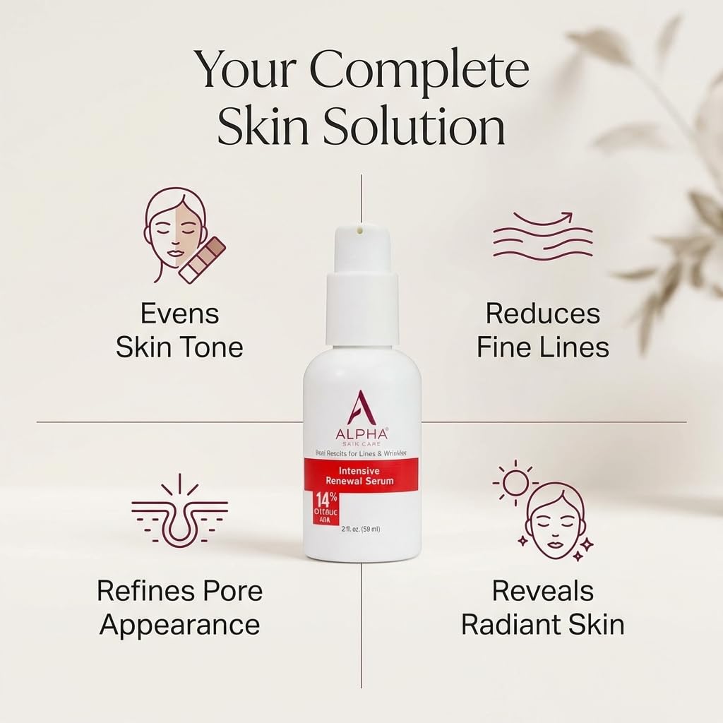 Alpha Skin Care Renewal Serum 14 Glycolic AHA 2 Oz - Alpha Official Imagery - 7