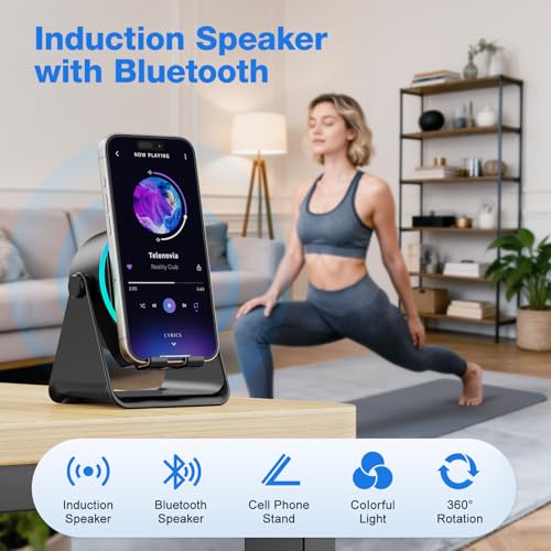 TARKARI Wireless Induction Speaker, 5 in 1 Bluetooth Speaker, - Product Imagery