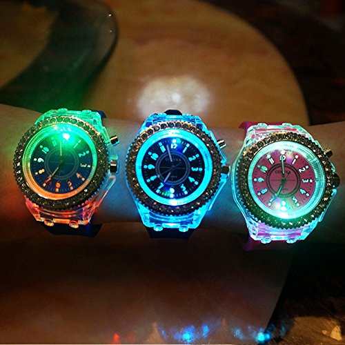 8 Pack LED Luminous Lights Watches for Women Men Unisex Summer - Product Imagery