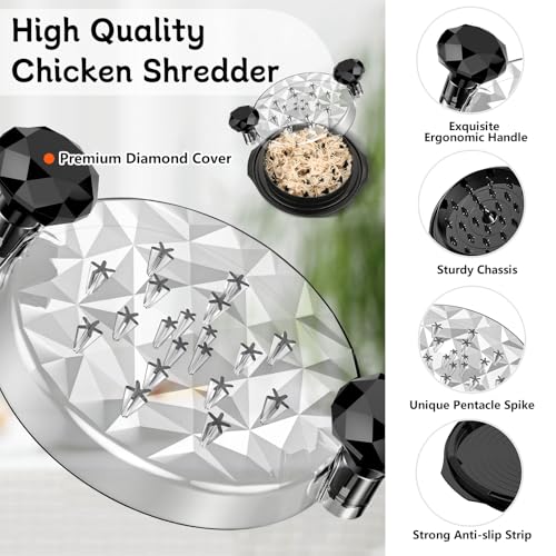 Large Chicken Shredder Tool Twist 10" Food-Grade Meat Shredder - Product Imagery