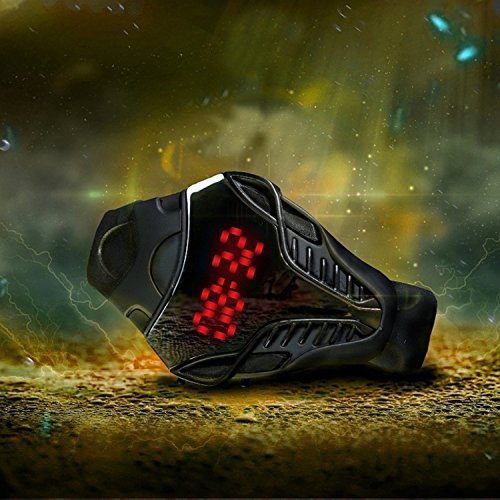 FANMIS LED Digital Fashion Cobra Watch Black Silicone Iron - Product Imagery