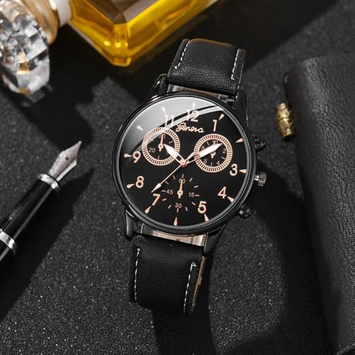 Men and Women’s Watches Fashion Casual Leather Quartz Wrist - Product Imagery