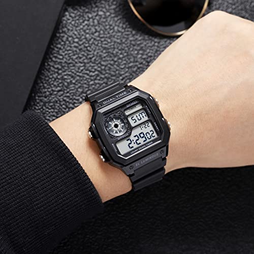 Mens Digital Watch Waterproof Watches for Women Men's Wristwatch - Product Imagery