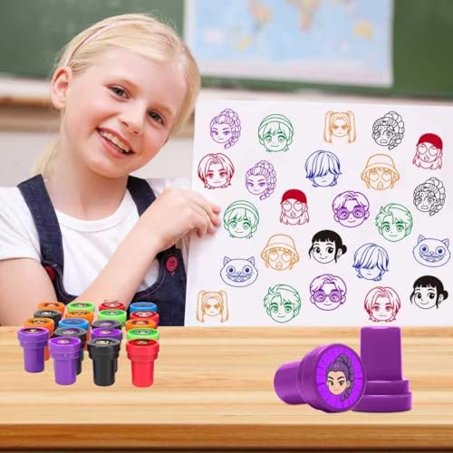 24Pcs for Demon Hunters Themed Stampers - Perfect Kpop Birthday - Product Imagery
