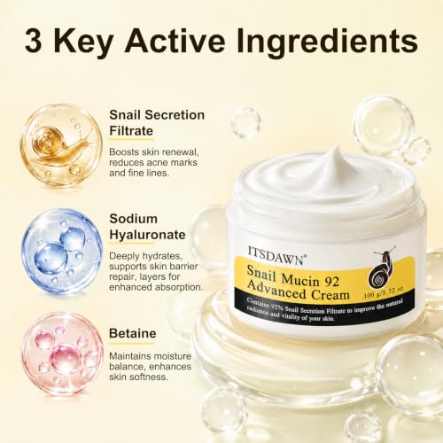 ITSDAWN Snail Mucin 92% Repair Cream 100g, Face Moisturizer - Product Imagery