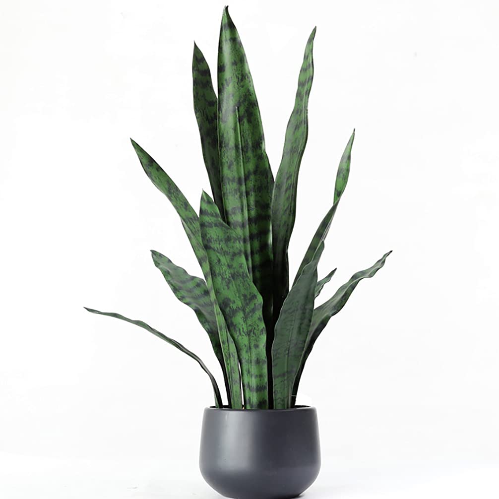 Ollain Artificial Snake Plant with Potted 23 6 Fake Plastic - Ollain Official Imagery - 1