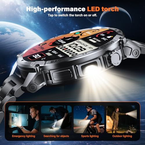 Military Smart Watches for Men (Answer/Make Call), 1.7" HD Mens - Product Imagery
