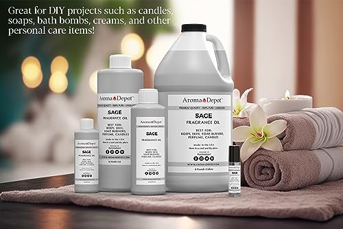 Aroma Depot Sage Type Perfume/Body Oil (7 Sizes) Our - Product Imagery