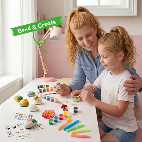 Rock Painting Kit- Glow in The Dark Rock Kit, Arts and Crafts - Product Imagery