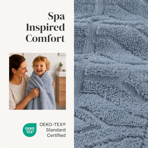 Modern Threads 6 Piece Bath Towel Set – Bathroom Towel Set with - Product Imagery