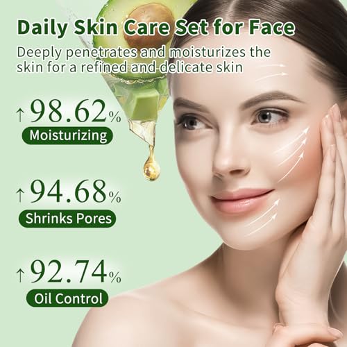 Avocado Skin Care Set, Skincare Gifts Kits For Hydrating Skin, - Product Imagery