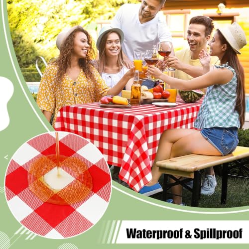 4 Packs Buffalo Disposable Table Cloth, 54 x 108 Inch Waterproof - Product Imagery