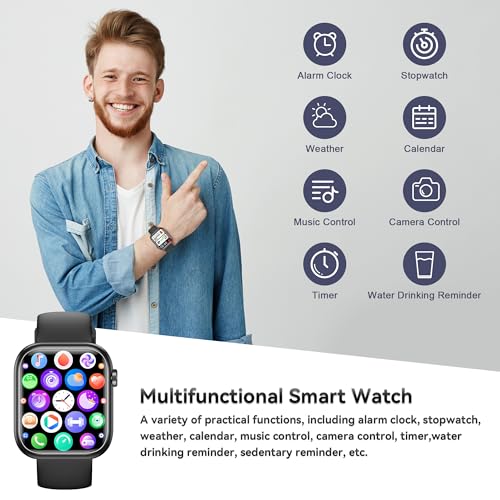 Smart Watch for Men Women(Answer/Make Call), 1.83" Fitness Watch - Product Imagery