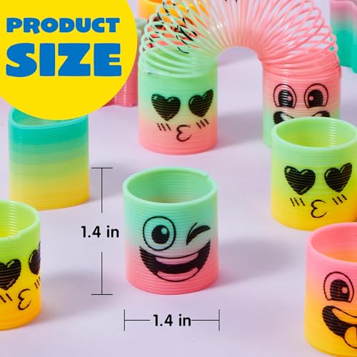 JOYIN 30 Pcs Spring Rainbow Party Favor, Mini Plastic Coil - Product Imagery