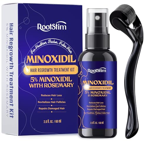 5 Minoxidil Spray 0 25mm Derma Roller Hair Growth Kit for - RootStim Official Imagery - 1