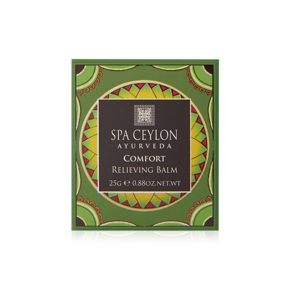 SPA CEYLON Ayurveda Comfort herbal balm moisturizer, featuring natural ingredients in a jar for soothing skin relief.