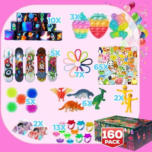 160 Pcs Fidget Toys Party Favors Pack, Randomly Selected Pop - Product Imagery