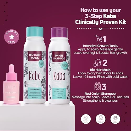 Kaba Hair Growth Kit – Onion Shampoo, Mask & Tonic by D'Luchi