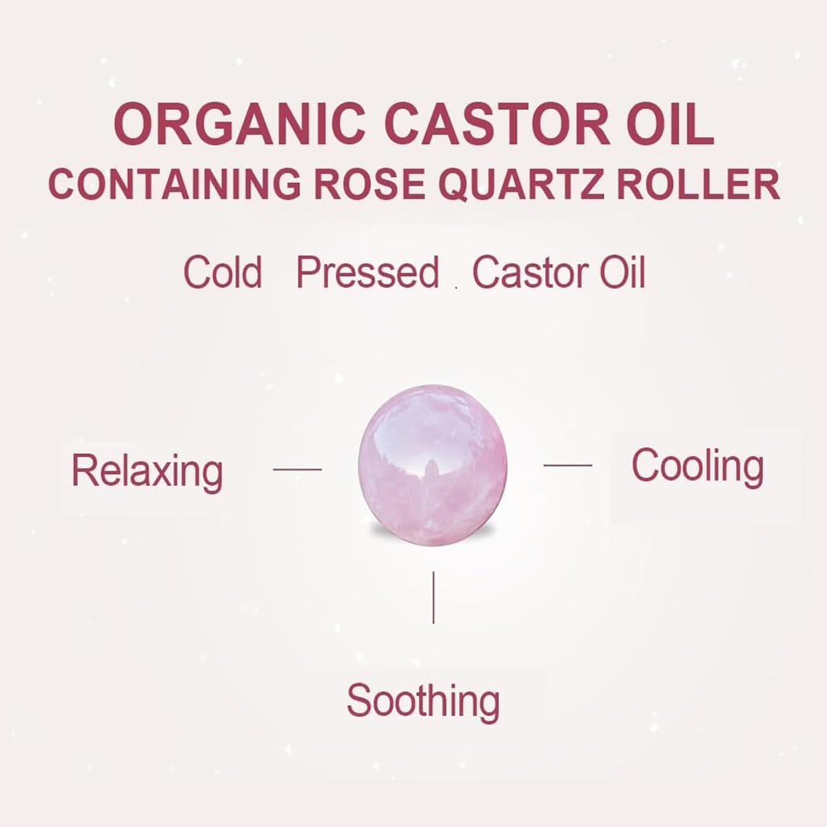 WenFeng Organic Castor Oil Roll On with Rose Quartz Roller Ball - WenFeng Official Product View 6