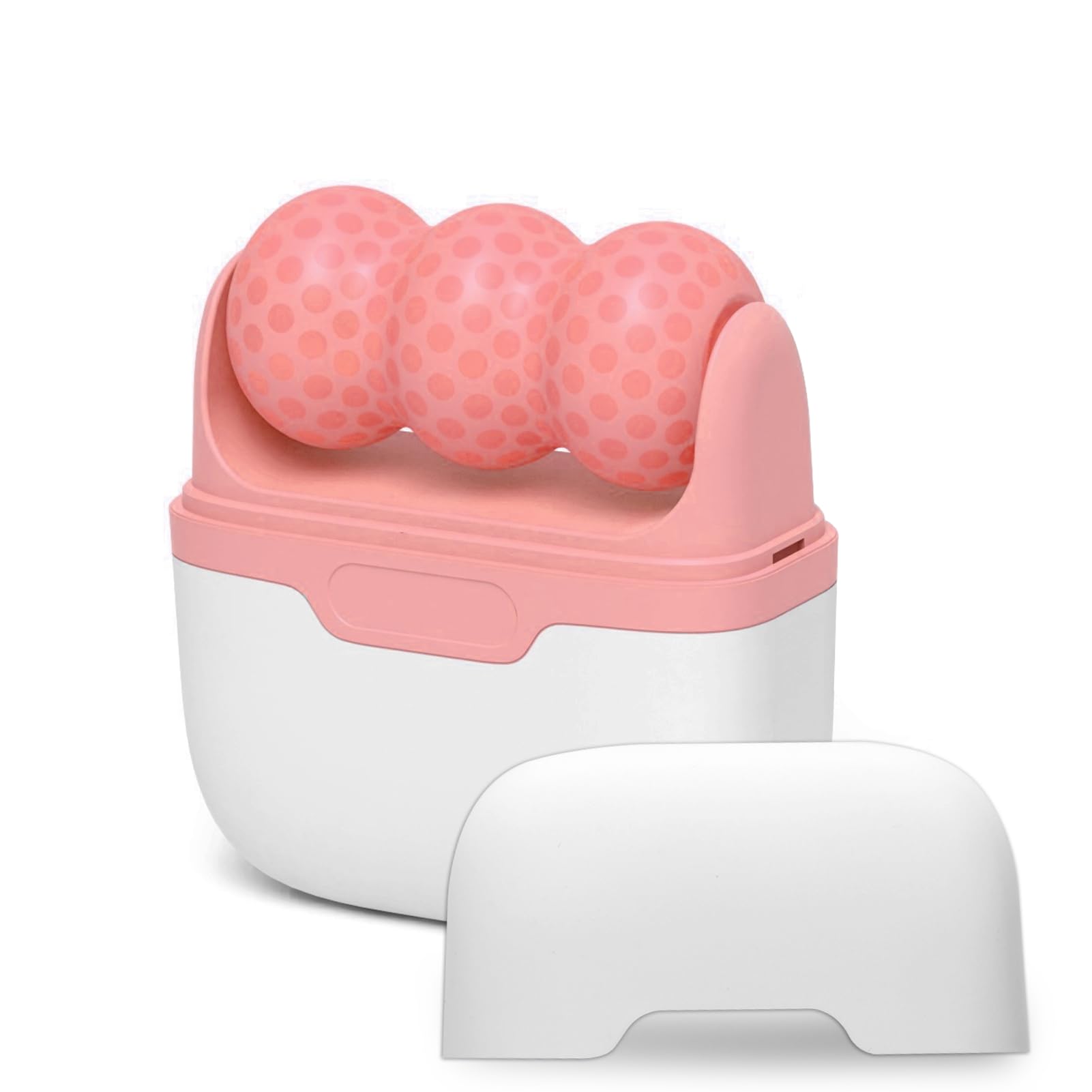 Nextpal ice roller for face and eyes, double-ended facial massager with pink handle, used for puffiness and wrinkle relief.