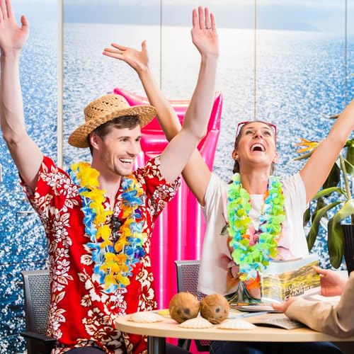 Luau Party Decorations - 24 Pack Leis for Luau Party | Hawaiian - Product Imagery