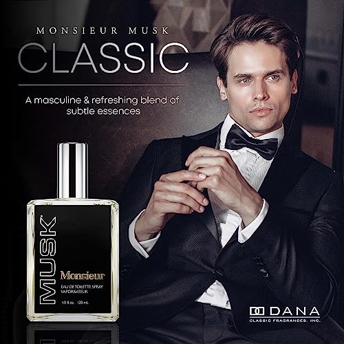 Dana Monsieur Musk EDT Spray Mens Fragrances 4 Oz - Product Imagery