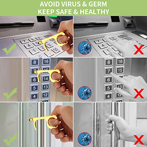 4 Pack Handy Non - Touch Door Opener - Germ Key Tool - Product Imagery
